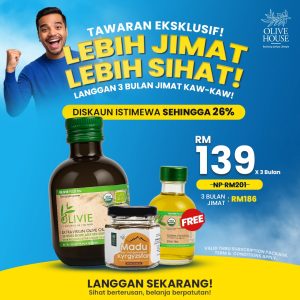 SUBSCRIPTION PLAN – 1x Olivie Plus 30X (250ml) + 1x Olivie Plus 30X (50ml) + 1x Madu Kyrgyzstan (50g)