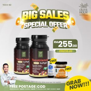 2 Tocotrienols + Calm & Comfort Oil + Madu Kyrgyzstan 50g
