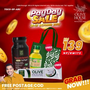 Tocotrienols + Olivie Plus Mini + Ubat Gigi Cengkih