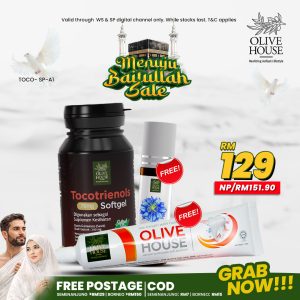 Tocotrienols + Calm & Comfort Oil + Ubat Gigi Garam Bukit
