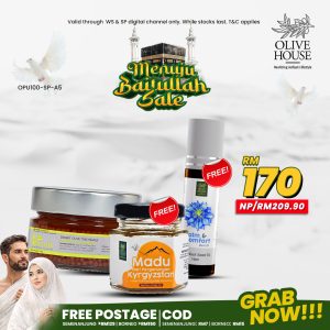 Olivie Power Up 100g + Madu Kyrgyzstan 50g + Calm & Comfort Oil
